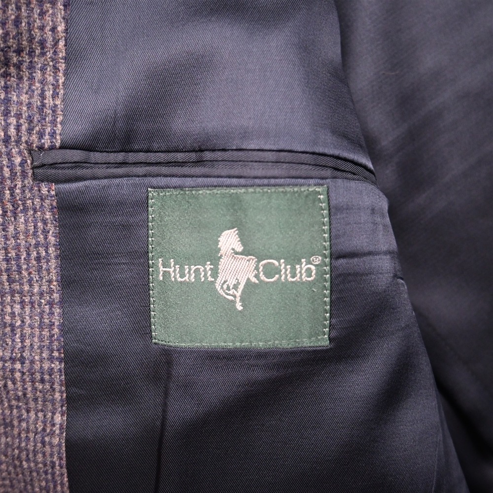 Vtg USA Made 41R Blue Gray Nailshead Wool Tweed Blazer Suit Jacket Sport Coat - Picture 4 of 12